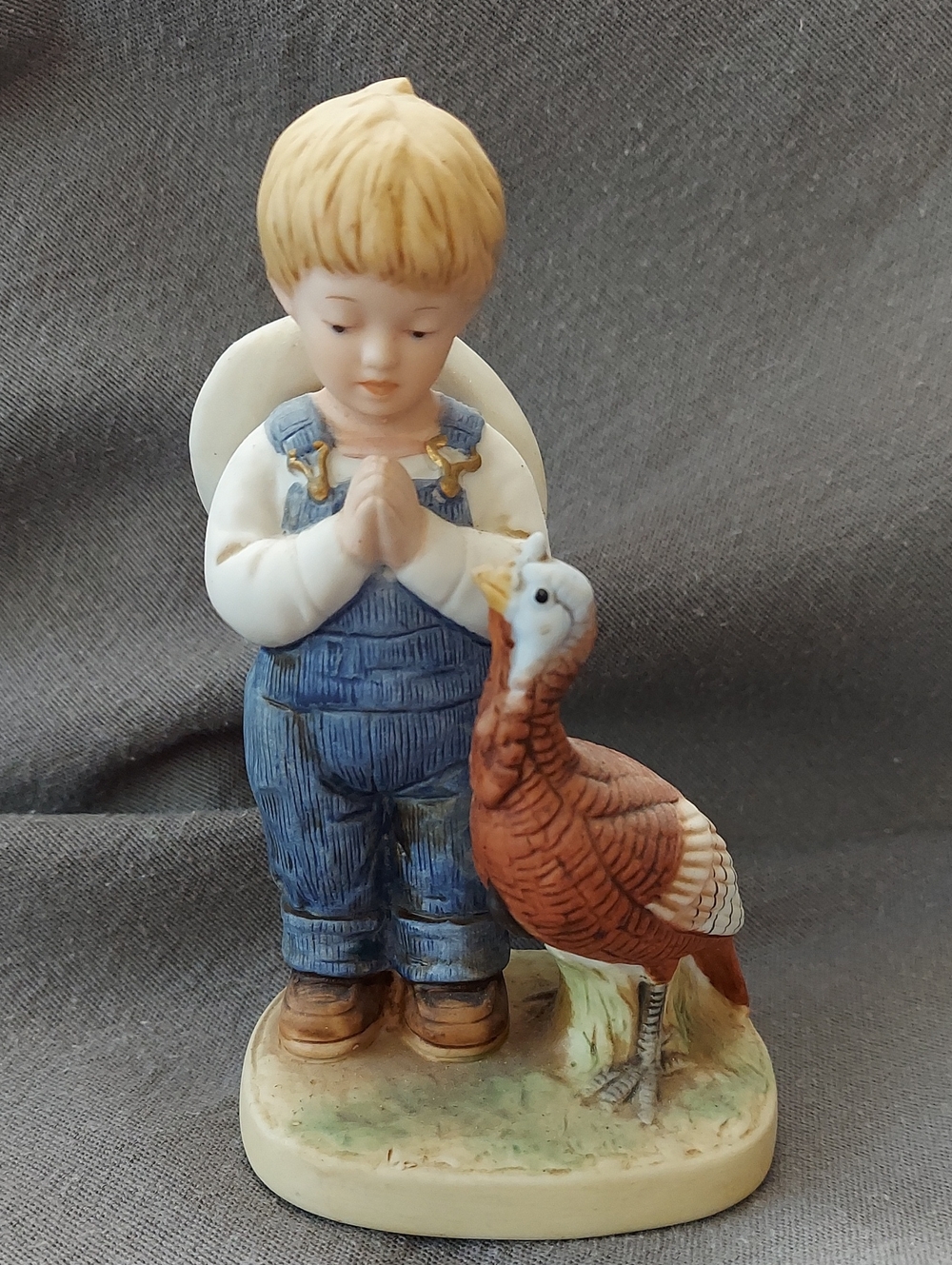 "Time for Thanks" Danny figurine (#1506) produced by Home Interiors